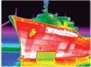 FirstMate can detect alterations made to vessel structure. Image shows a plate welded to the hull. - a thermal infrared image generated by a FLIR Infrared Camera